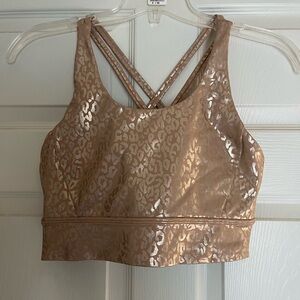 Buffbunny gold leopard Rosa v2 sports bra